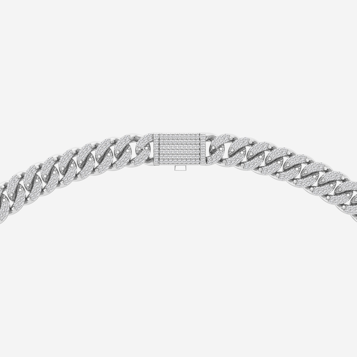 Additional Image 3 for  5 1/2 ctw Round Lab Grown Diamond Cuban Link Fashion Necklace