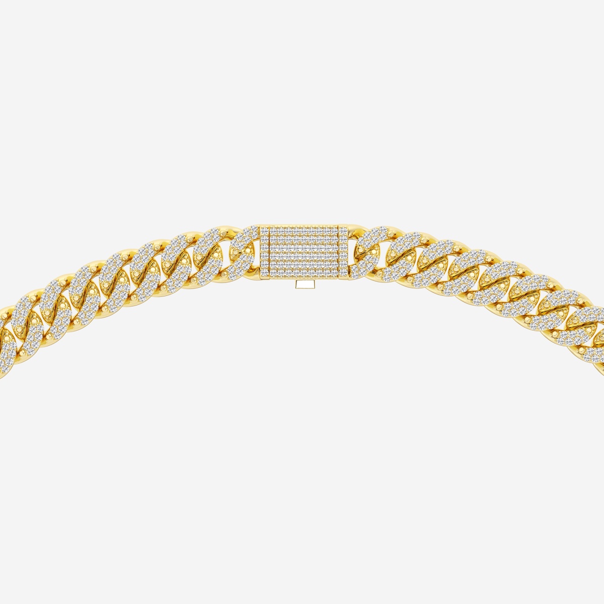 Additional Image 1 for  7 ctw Round Lab Grown Diamond Cuban Link Fashion Necklace