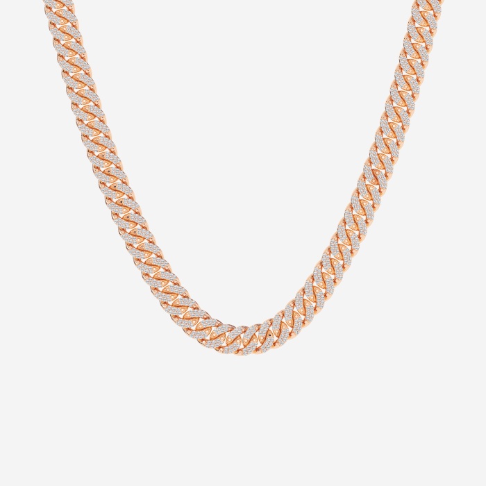 7 1/3 ctw Round Lab Grown Diamond Cuban Link Fashion Necklace