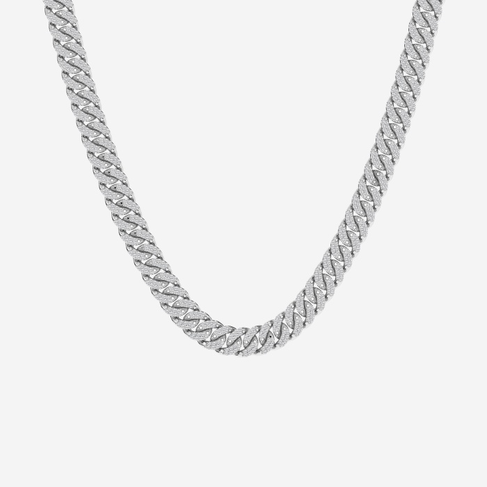 5 1/2 ctw Round Lab Grown Diamond Cuban Link Fashion Necklace
