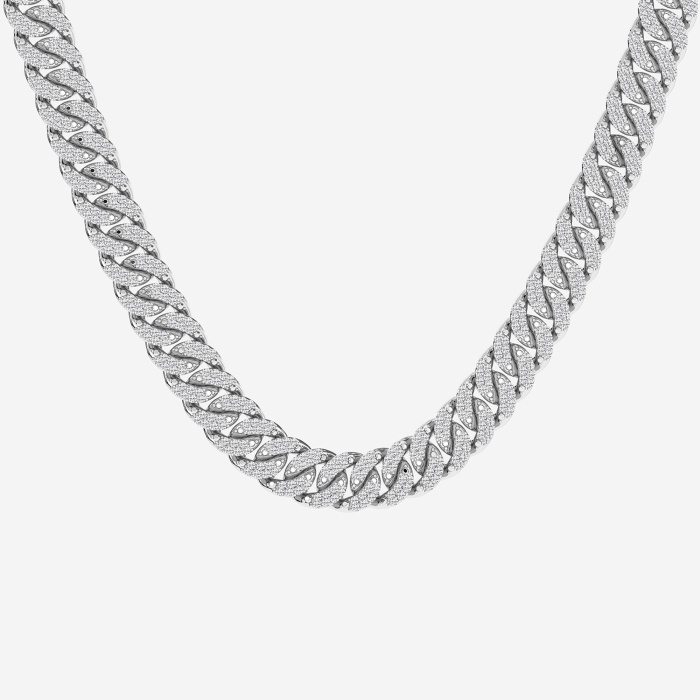5 1/2 ctw Round Lab Grown Diamond Cuban Link Fashion Necklace