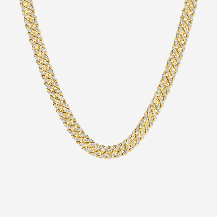 7 ctw Round Lab Grown Diamond Cuban Link Fashion Necklace
