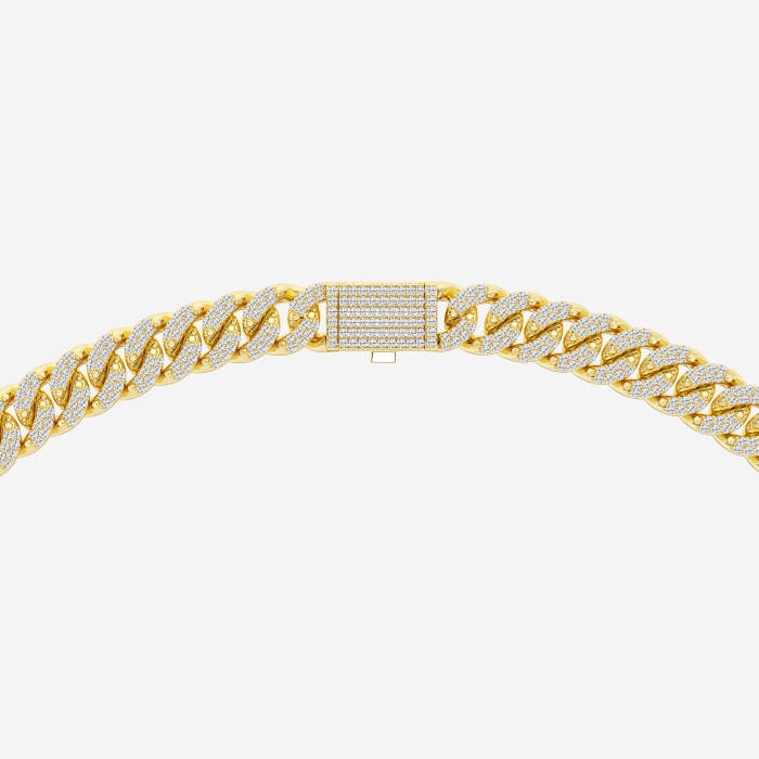 7 ctw Round Lab Grown Diamond Cuban Link Fashion Necklace