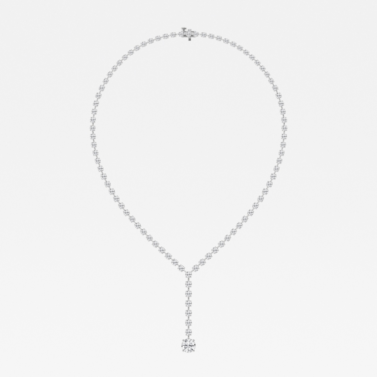 Additional Image 3 for  16 1/2 ctw Round Lab Grown Diamond Lariat Tennis Necklace