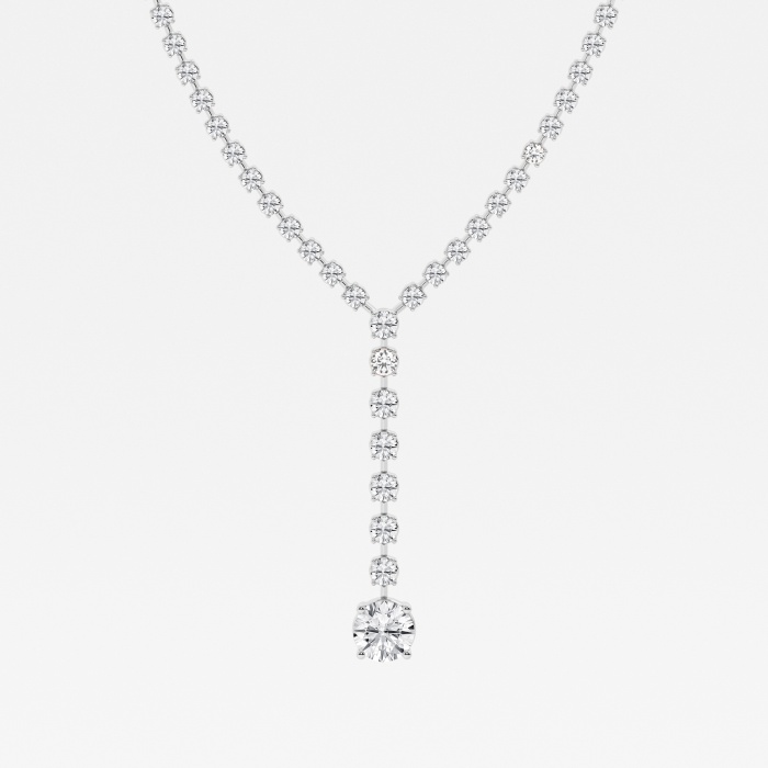 16 1/2 ctw Round Lab Grown Diamond Lariat Tennis Necklace