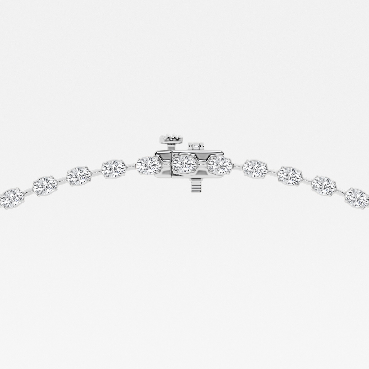 Additional Image 2 for  17 ctw Oval Lab Grown Diamond Lariat Tennis Necklace