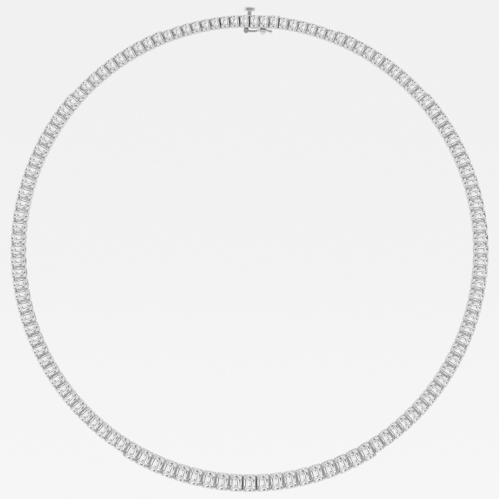 32 ctw Emerald Lab Grown Diamond Graduated Tennis Necklace