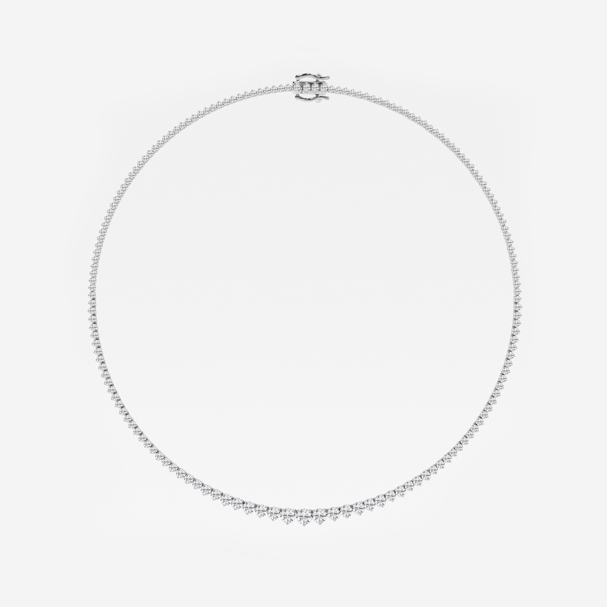 Additional Image 3 for  12 ctw Round Lab Grown Diamond Graduated Riviera Necklace