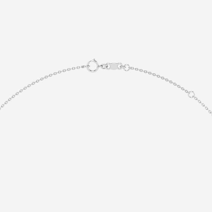 4.5 - 5.0 mm Cultured Freshwater Pearl and 1/8 ctw Lab Grown Diamond Clover Fashion Necklace