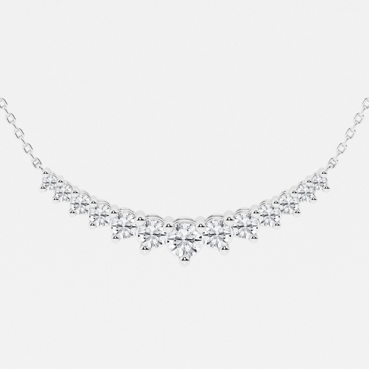 Additional Image 1 for  1 ctw Round Lab Grown Diamond Thirteen Stone Demi Eternity Fashion Necklace