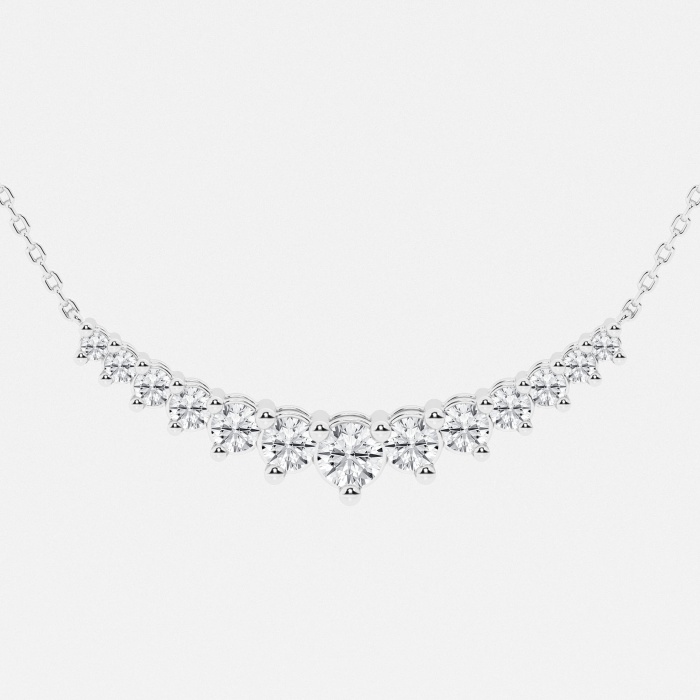 1 ctw Round Lab Grown Diamond Thirteen Stone Demi Eternity Fashion Necklace