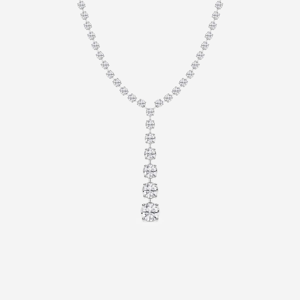 19 5/8 ctw Round Lab Grown Diamond Lariat Tennis Necklace