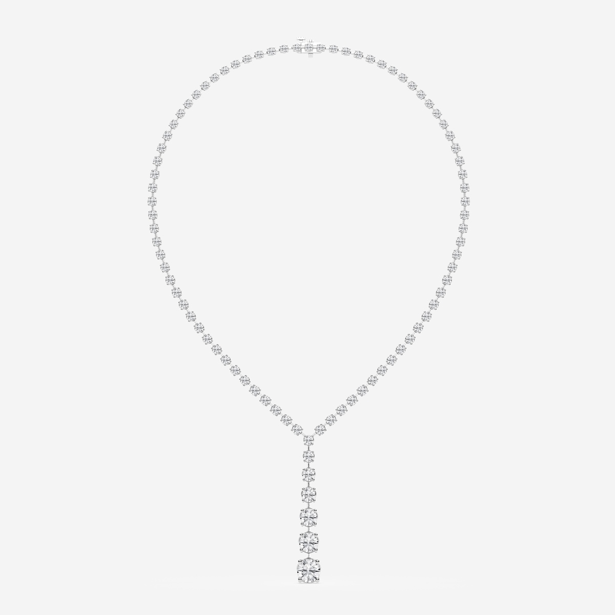 Additional Image 3 for  19 5/8 ctw Round Lab Grown Diamond Lariat Tennis Necklace