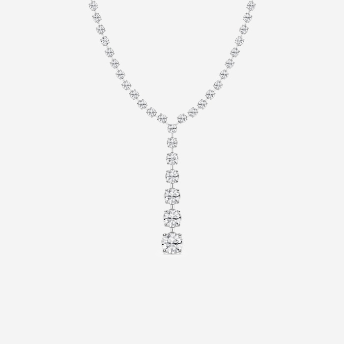 19 5/8 ctw Round Lab Grown Diamond Lariat Tennis Necklace