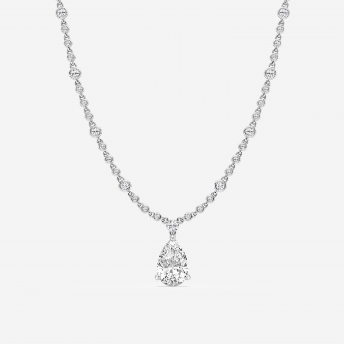 8 ctw Pear Lab Grown Diamond Fashion Necklace