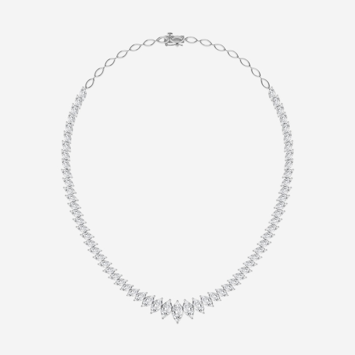 24 ctw Marquise Lab Grown Diamond Graduated Fashion Necklace