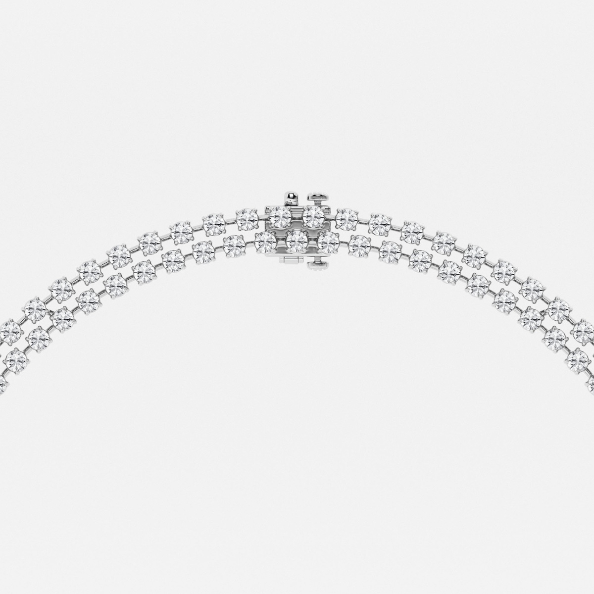 Additional Image 2 for  25 ctw Round Lab Grown Diamond Double Row Lariat Fashion Necklace
