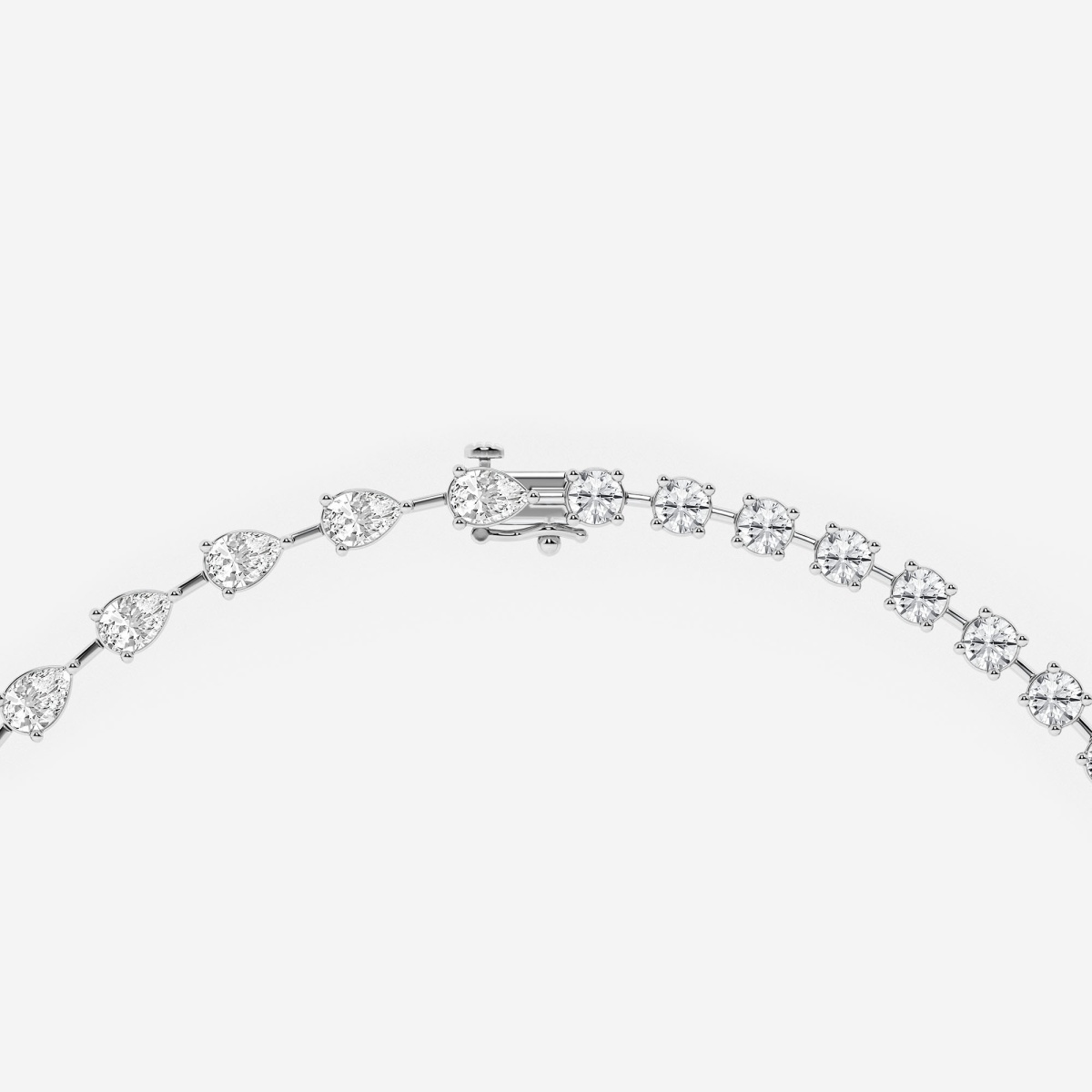 Additional Image 2 for  20 ctw Pear Lab Grown Diamond Lariat Fashion Necklace