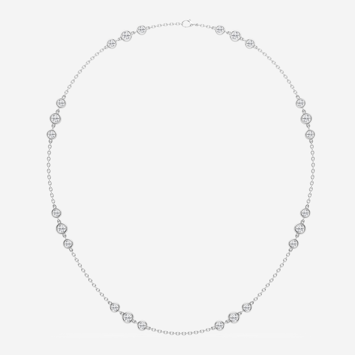 Additional Image 1 for  5 ctw Round Lab Grown Diamond Station Fashion Necklace