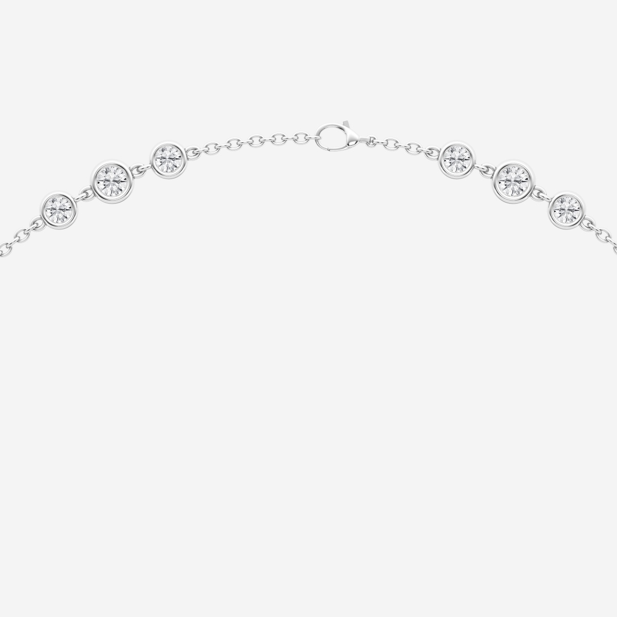 Additional Image 2 for  5 ctw Round Lab Grown Diamond Station Fashion Necklace
