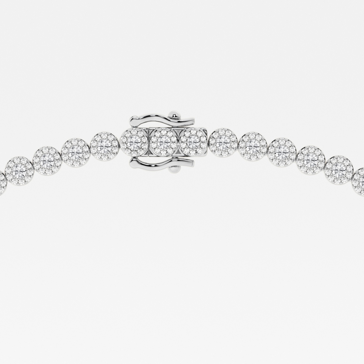 Additional Image 2 for  10 ctw Round Lab Grown Diamond Halo Tennis Necklace