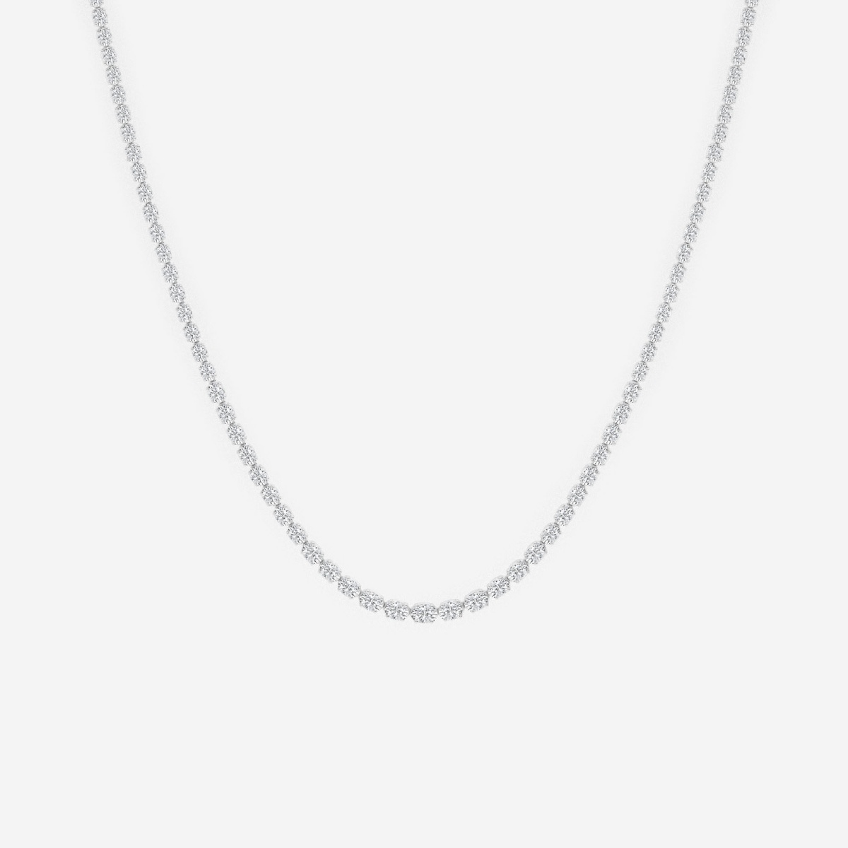 17 ctw Oval Lab Grown Diamond East West Tennis Necklace