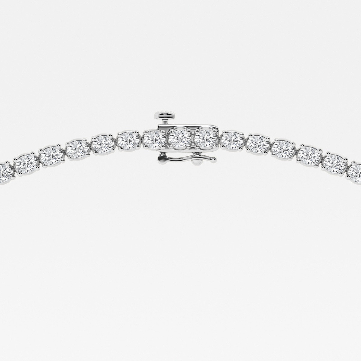 Additional Image 2 for  17 ctw Oval Lab Grown Diamond East West Tennis Necklace