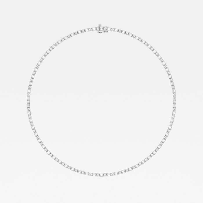 13 1/3 ctw Emerald Lab Grown Diamond Alternating Tennis Necklace