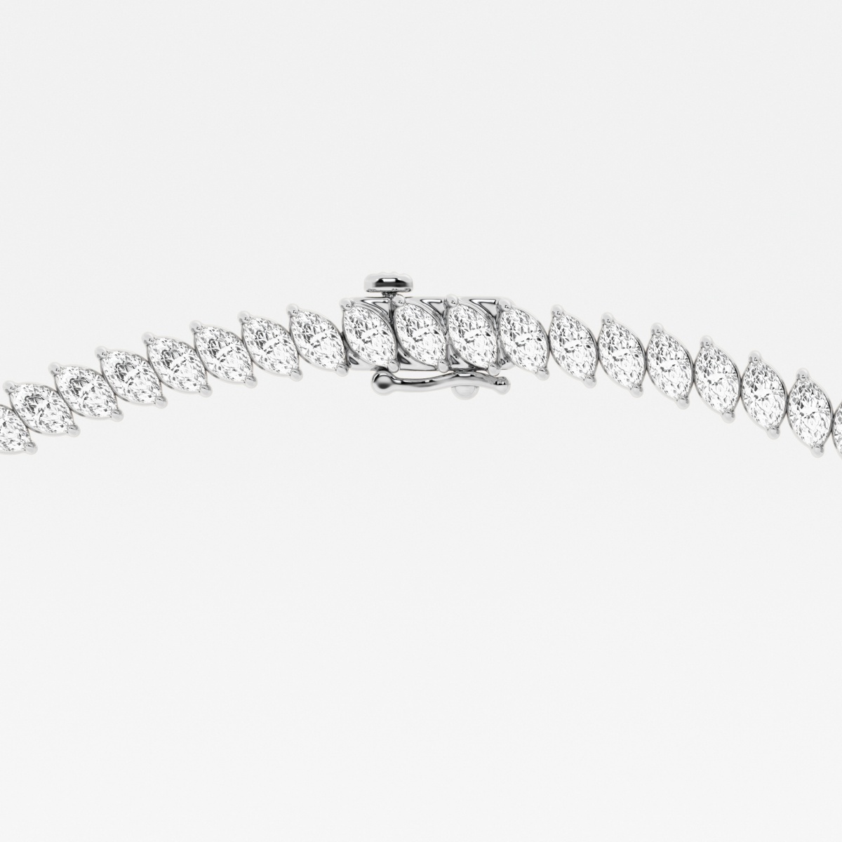 Additional Image 3 for  17 1/3 ctw Marquise Lab Grown Diamond Marquise Tennis Necklace