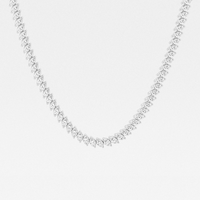 17 1/3 ctw Marquise Lab Grown Diamond Marquise Tennis Necklace