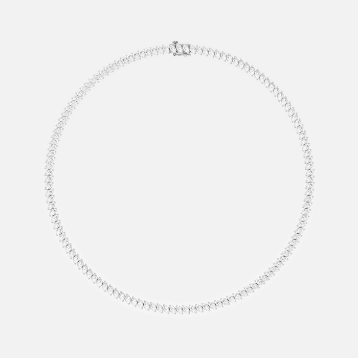 17 1/3 ctw Marquise Lab Grown Diamond Marquise Tennis Necklace