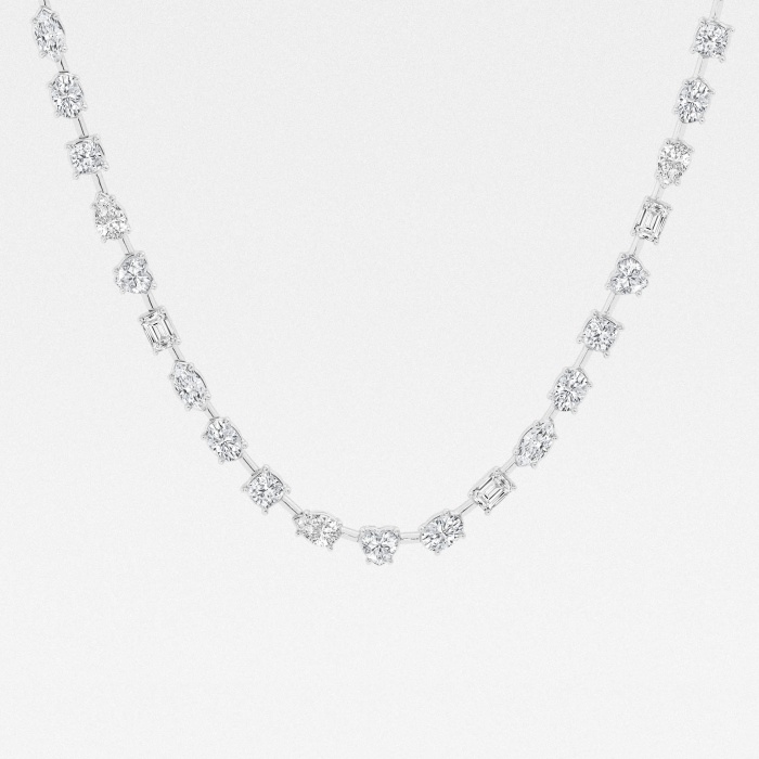 15 ctw Multi-Shape Lab Grown Diamond Tennis Necklace