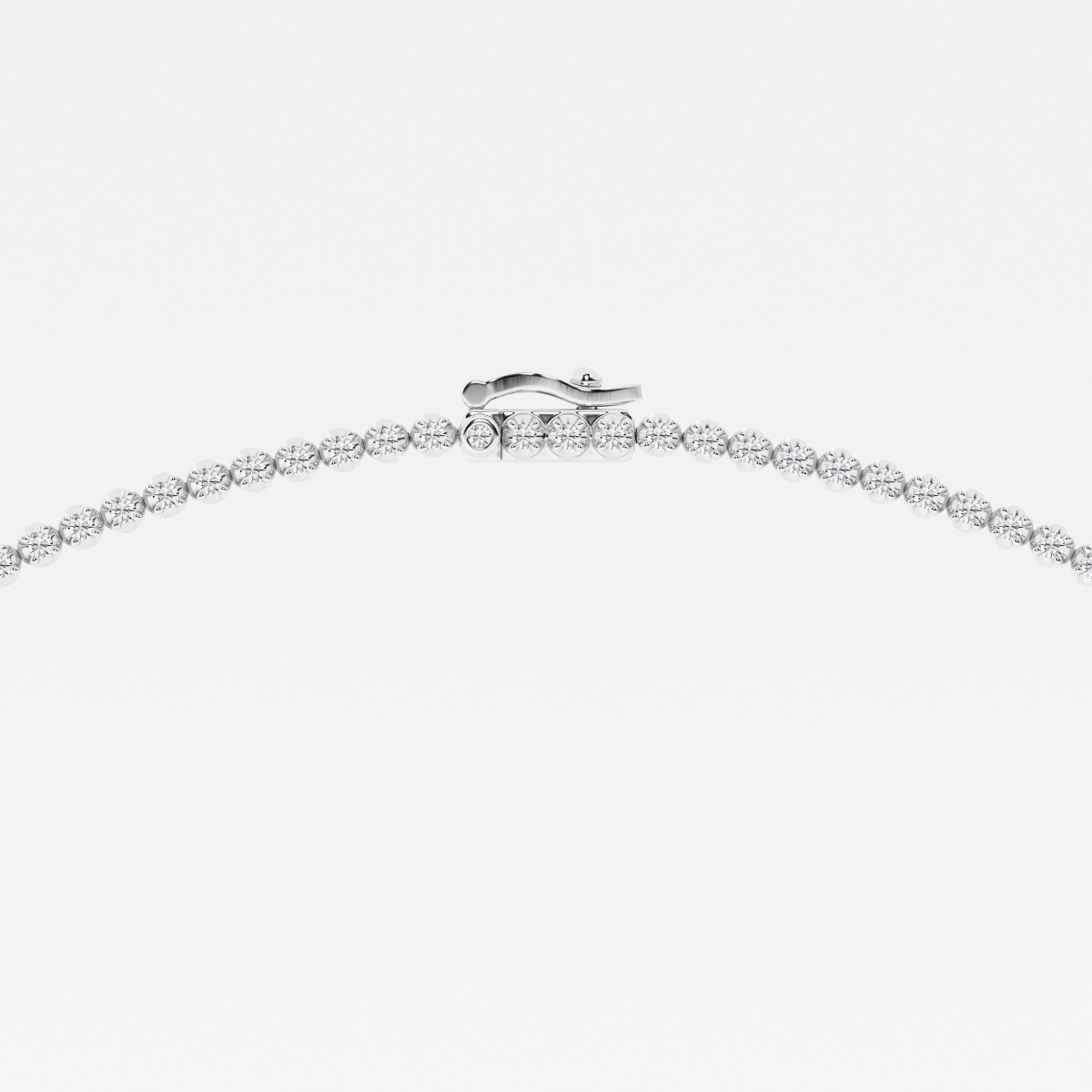 Additional Image 2 for  3 ctw Oval Lab Grown Diamond Single Station Tennis Necklace