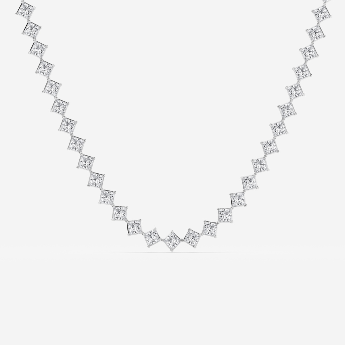 20 ctw Princess Lab Grown Diamond Fashion Necklace