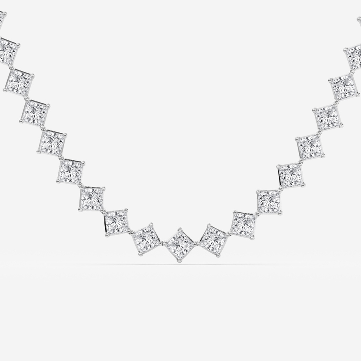 Additional Image 1 for  20 ctw Princess Lab Grown Diamond Fashion Necklace