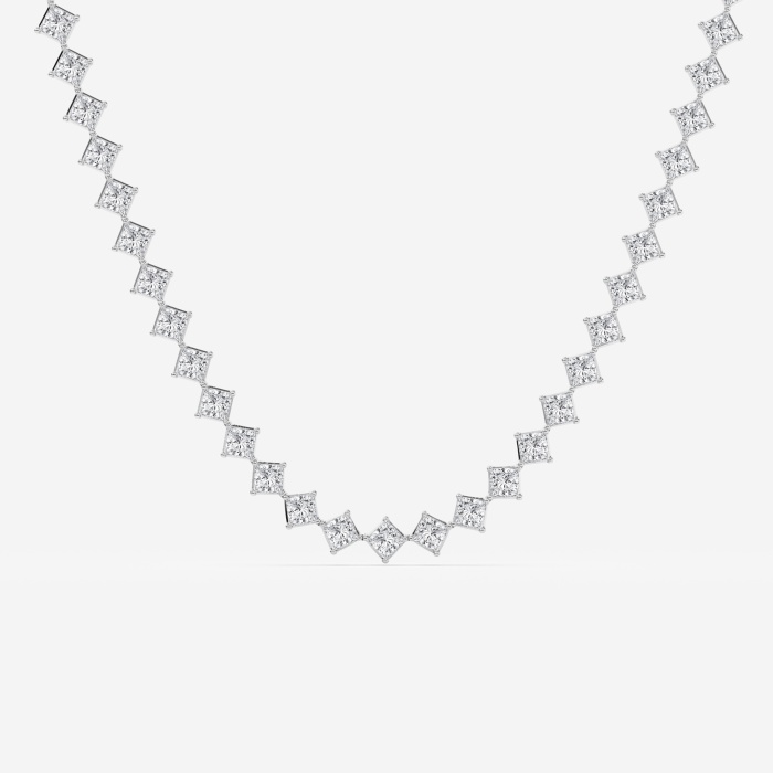 20 ctw Princess Lab Grown Diamond Fashion Necklace