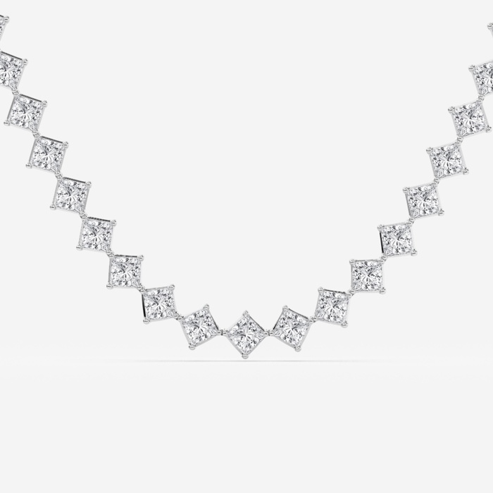 20 ctw Princess Lab Grown Diamond Fashion Necklace