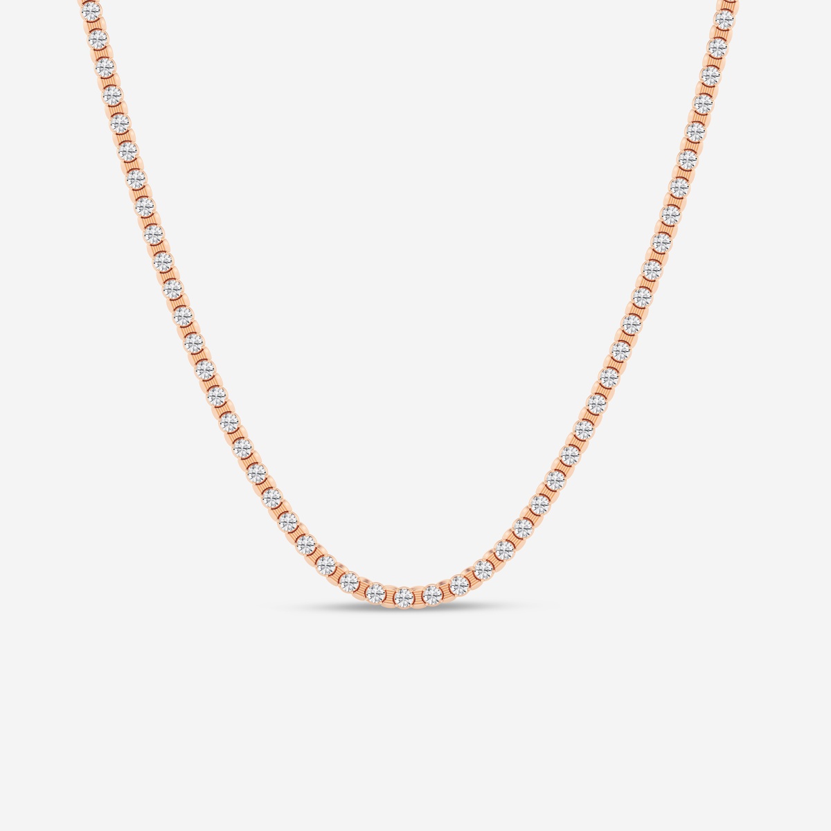 15 ctw Round Lab Grown Diamond Tennis Necklace