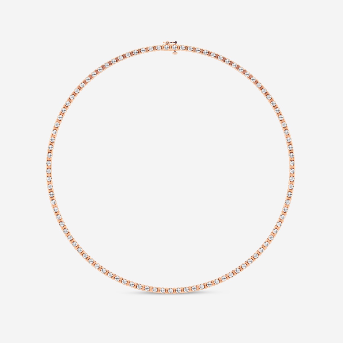 Additional Image 3 for  15 ctw Round Lab Grown Diamond Tennis Necklace