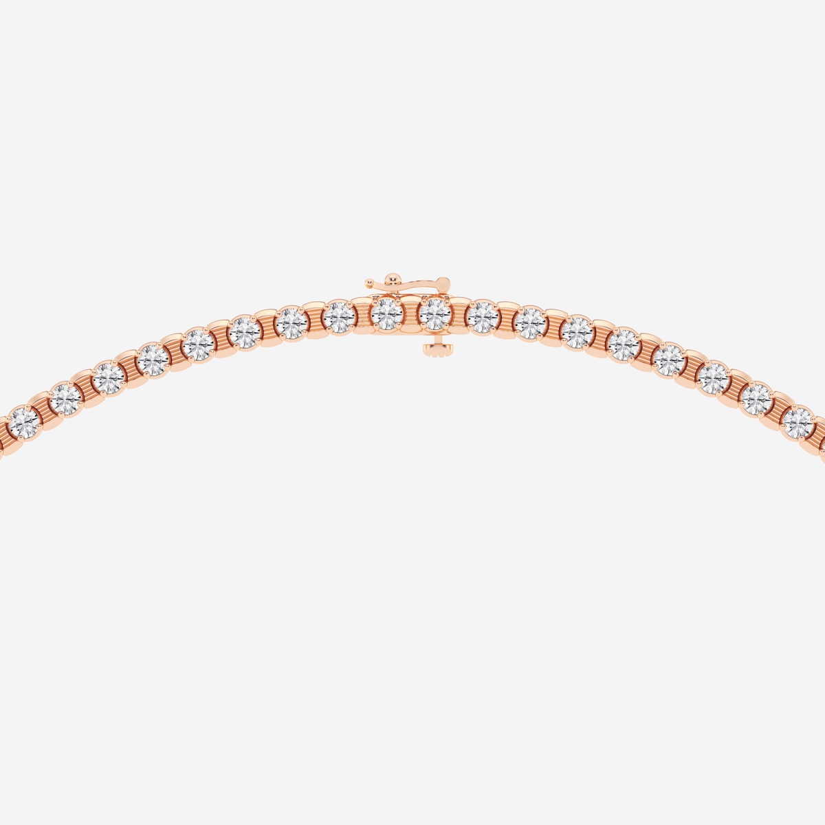 Additional Image 2 for  15 ctw Round Lab Grown Diamond Tennis Necklace