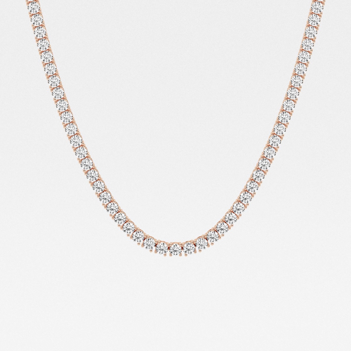 24 ctw Round Lab Grown Diamond Tennis Necklace
