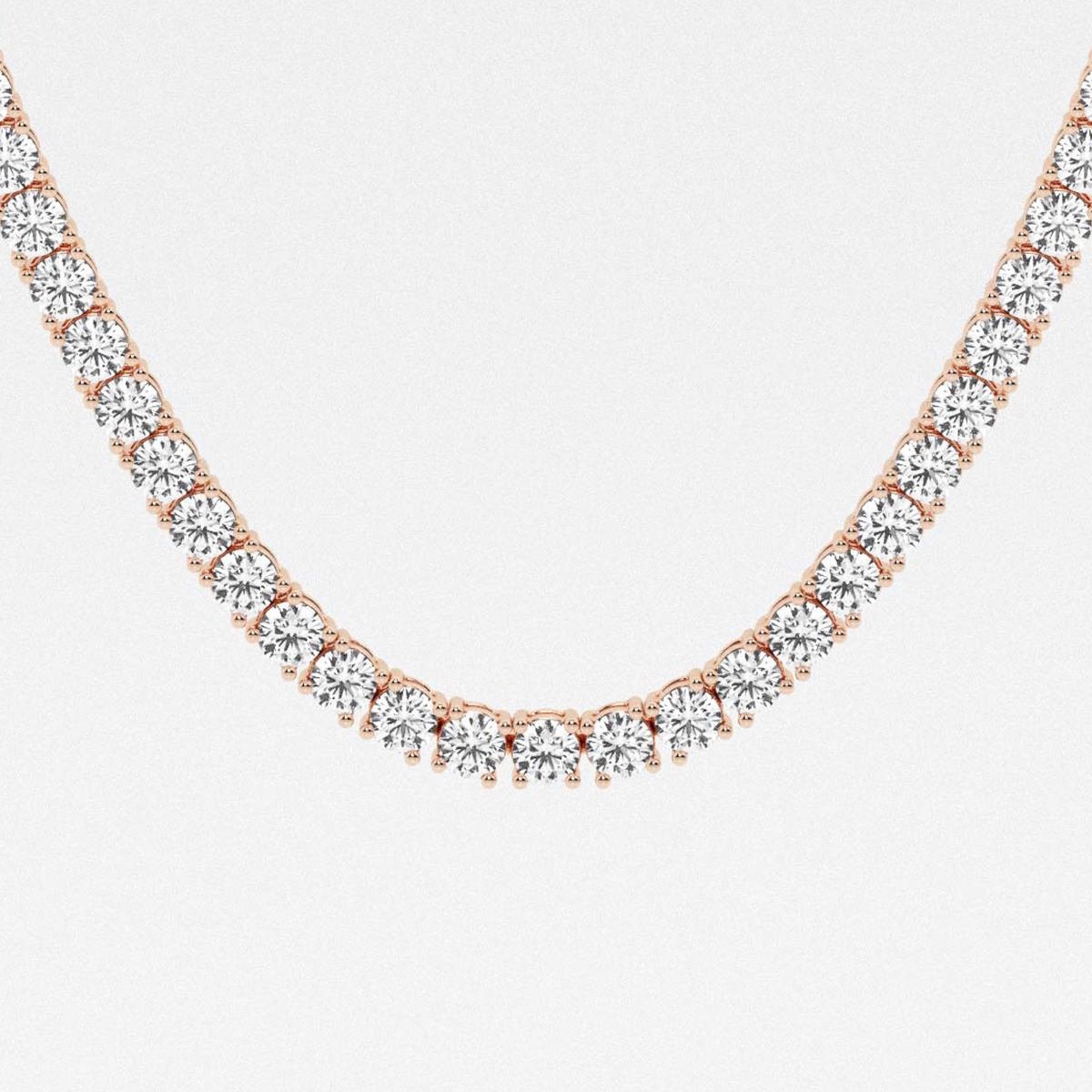 Additional Image 1 for  24 ctw Round Lab Grown Diamond Tennis Necklace