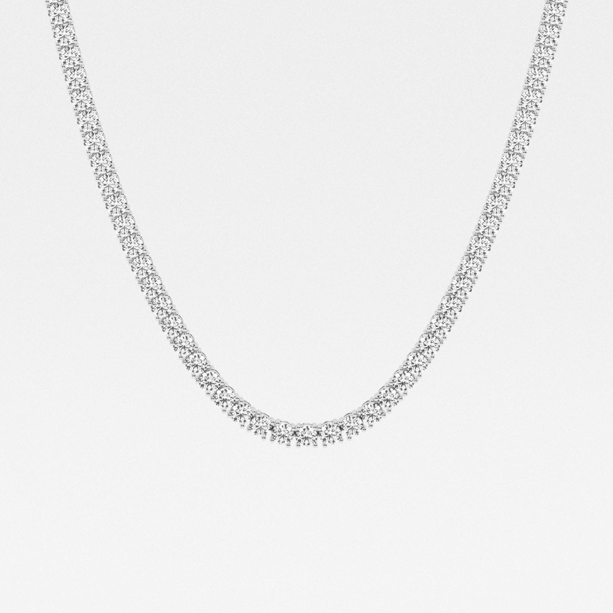 25 ctw Round Lab Grown Diamond Tennis Necklace - 16 Inches