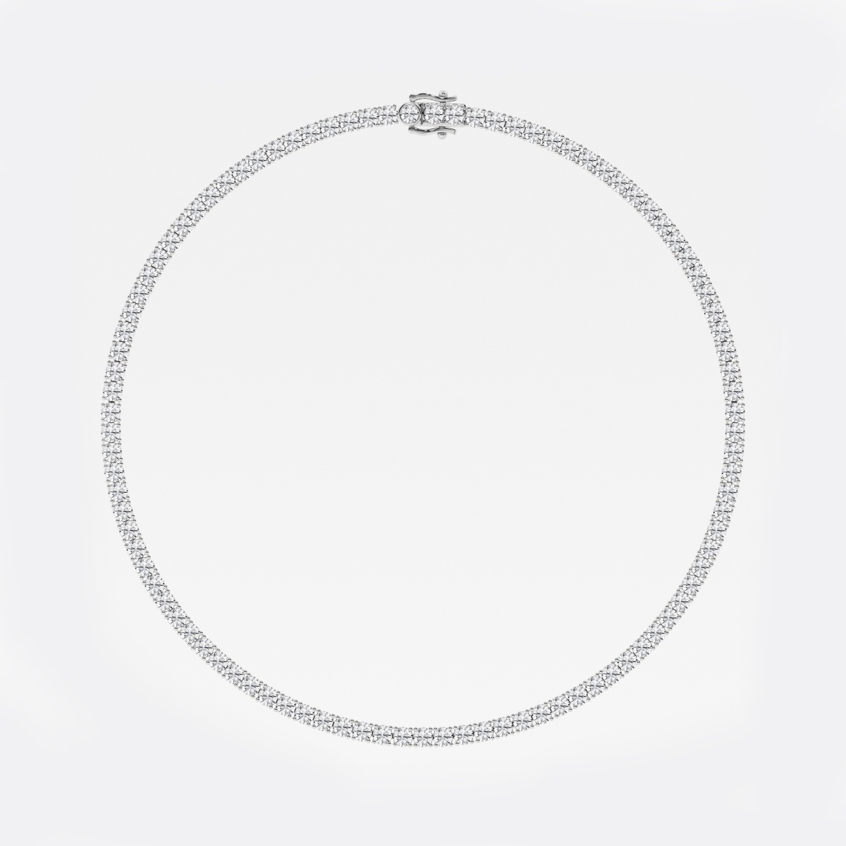 Additional Image 3 for  25 ctw Round Lab Grown Diamond Tennis Necklace - 16 Inches