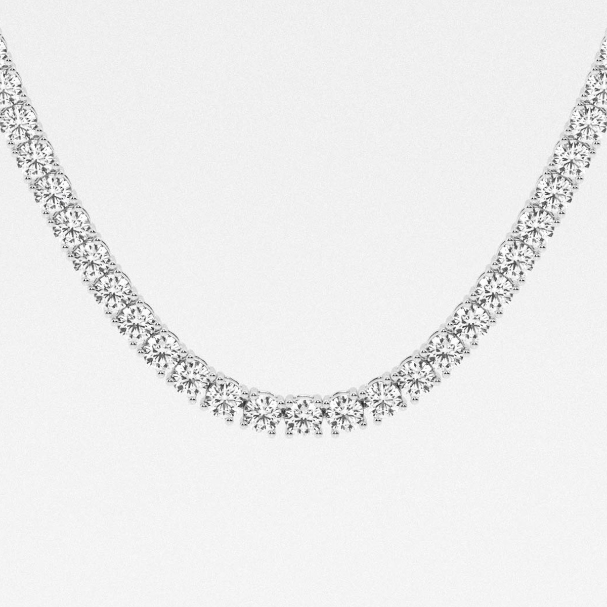 Additional Image 1 for  25 ctw Round Lab Grown Diamond Tennis Necklace - 16 Inches