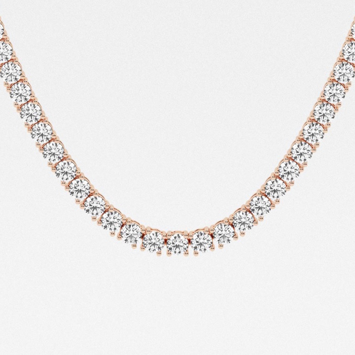 24 ctw Round Lab Grown Diamond Tennis Necklace