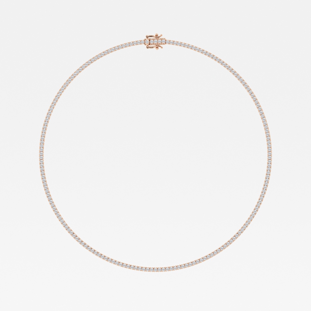 Additional Image 1 for  7 1/3 ctw Round Lab Grown Diamond Four-Prong Tennis Fashion Necklace
