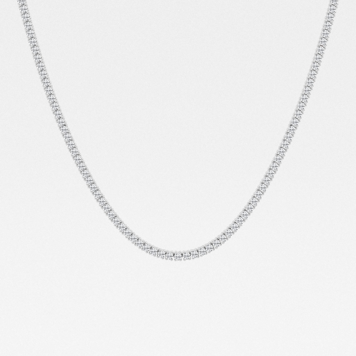 7 1/4 ctw Round Lab Grown Diamond Four-Prong Tennis Fashion Necklace