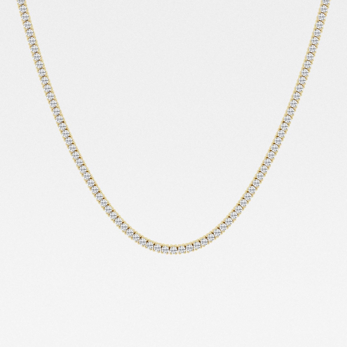 7 1/3 ctw Round Lab Grown Diamond Four-Prong Tennis Fashion Necklace