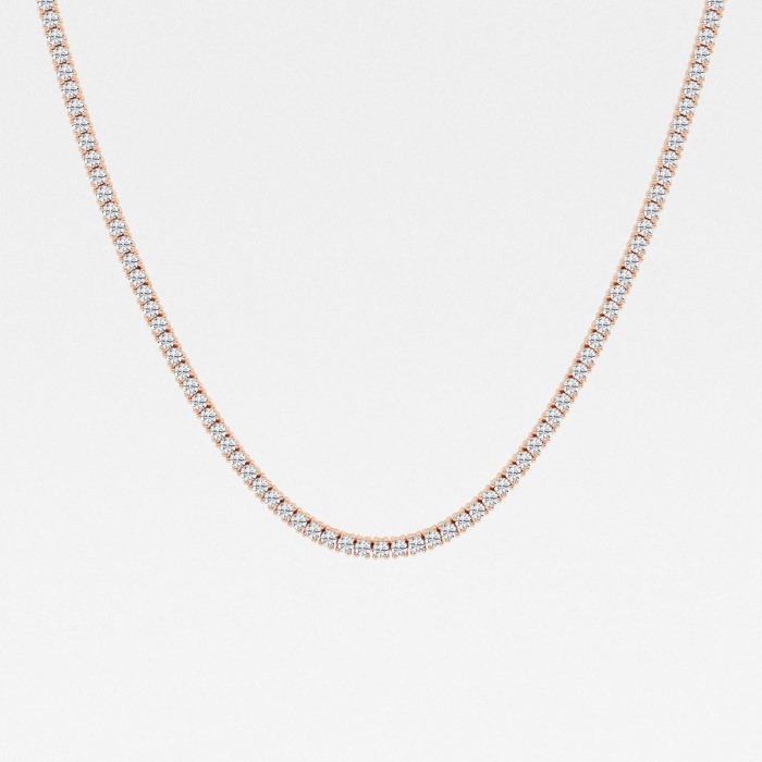 7 1/4 ctw Round Lab Grown Diamond Four-Prong Tennis Fashion Necklace